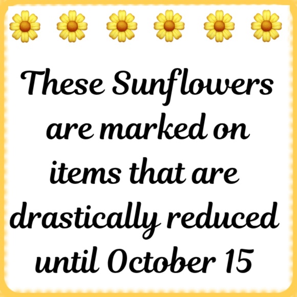 The Items With These Sunflowers Have Been Drastically Reduced Until October 15 - Picture 1 of 1